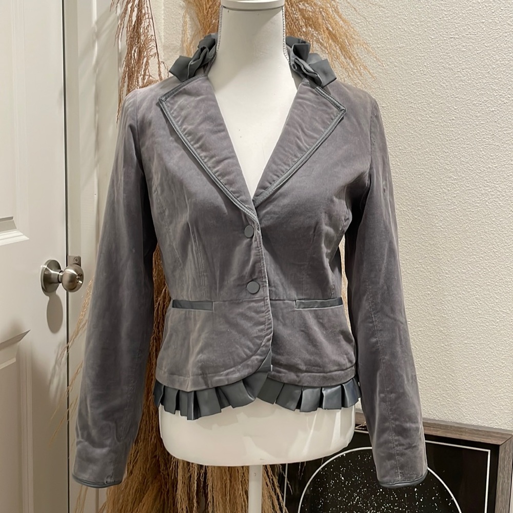 Cass Ruffled Button Down Jacket